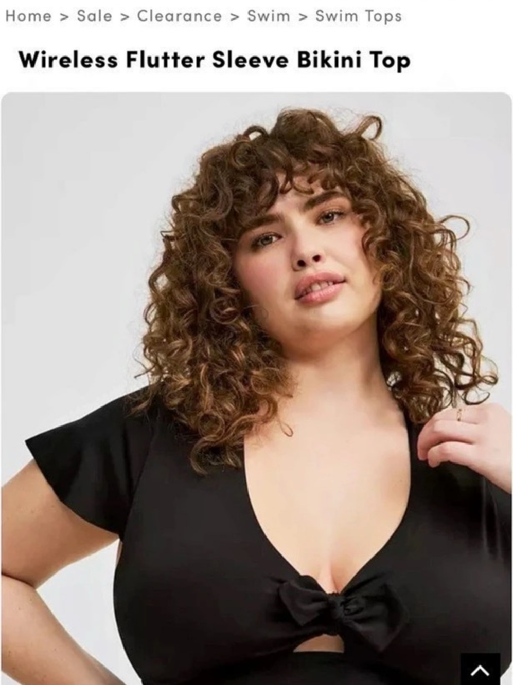 Wireless Flutter Sleeve Bikini Top